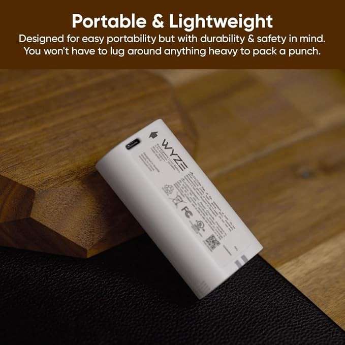 Wyze Removable Battery Pack - Works with Wyze Battery Cam Pro and Wyze Duo Cam Doorbell