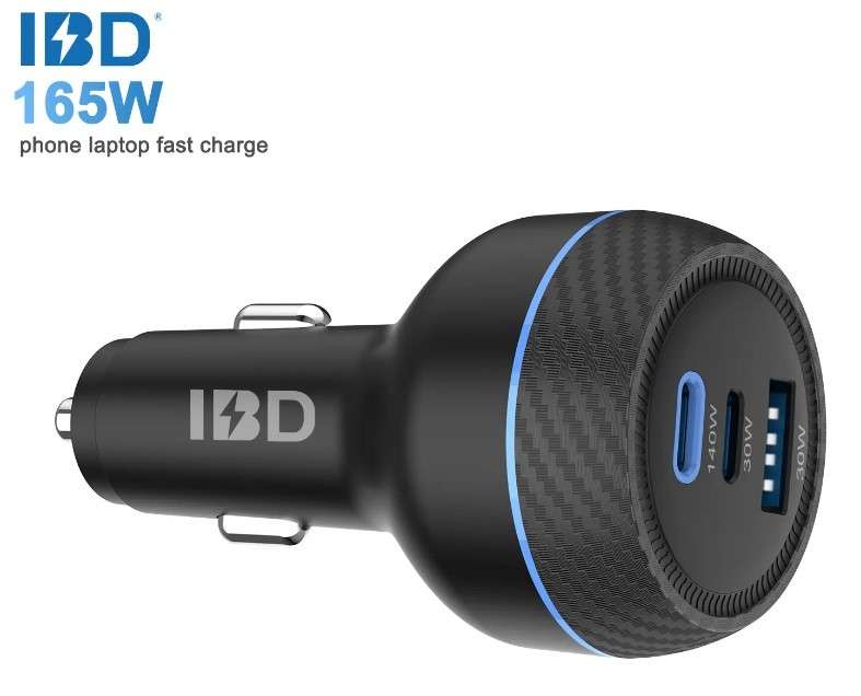 165W USB-C Car Charger - 3 Ports