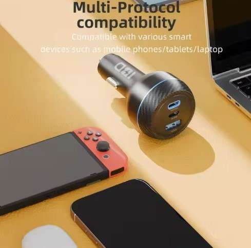 165W USB-C Car Charger - 3 Ports