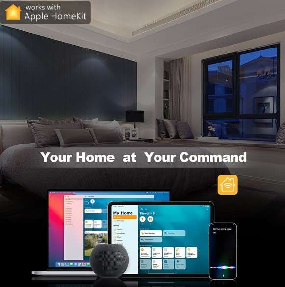 Apple Homekit Compatible Smart Switch - Wifi(No Neutral Required) 4 Gang