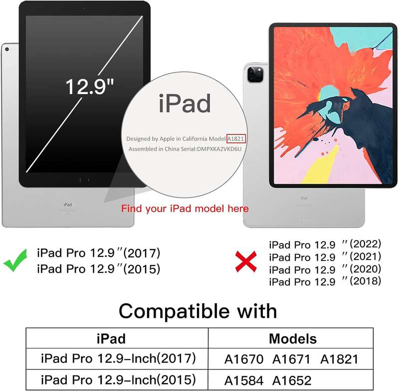 Case for iPad Pro 12.9 Inch (1st and 2nd Gen)