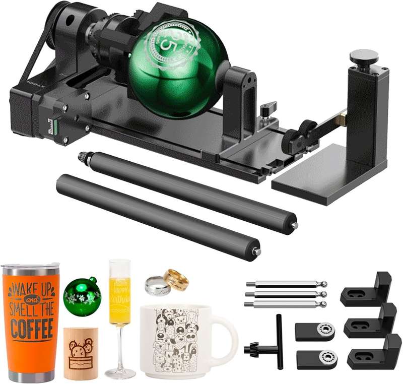 xTool RA2 Pro Rotary Attachment for xTool S1- F1- P2- M1 Ultra- & Most Laser Engravers  Engrav...