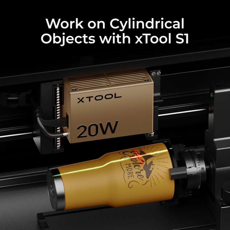 xTool RA2 Pro Rotary Attachment for xTool S1- F1- P2- M1 Ultra- & Most Laser Engravers  Engrav...