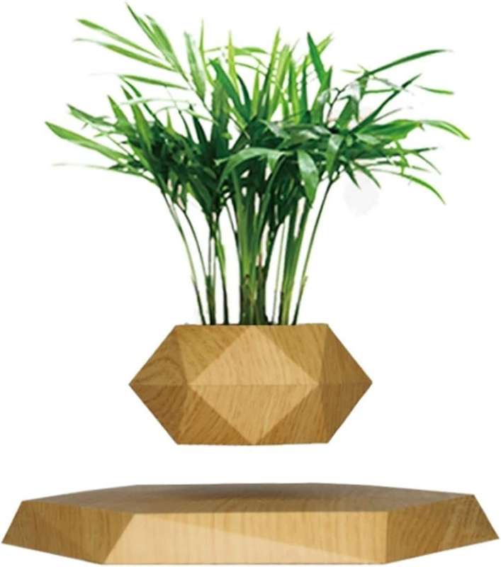 Magnetic Floating Levitating Pot Plant  Rotating Air Bonsai Planter- 360° Levitating Planter-...