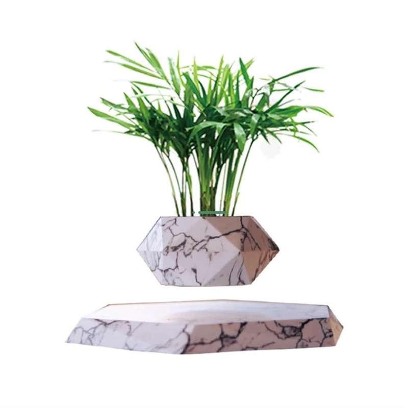 Magnetic Floating Levitating Pot Plant  Rotating Air Bonsai Planter- 360° Levitating Planter-...