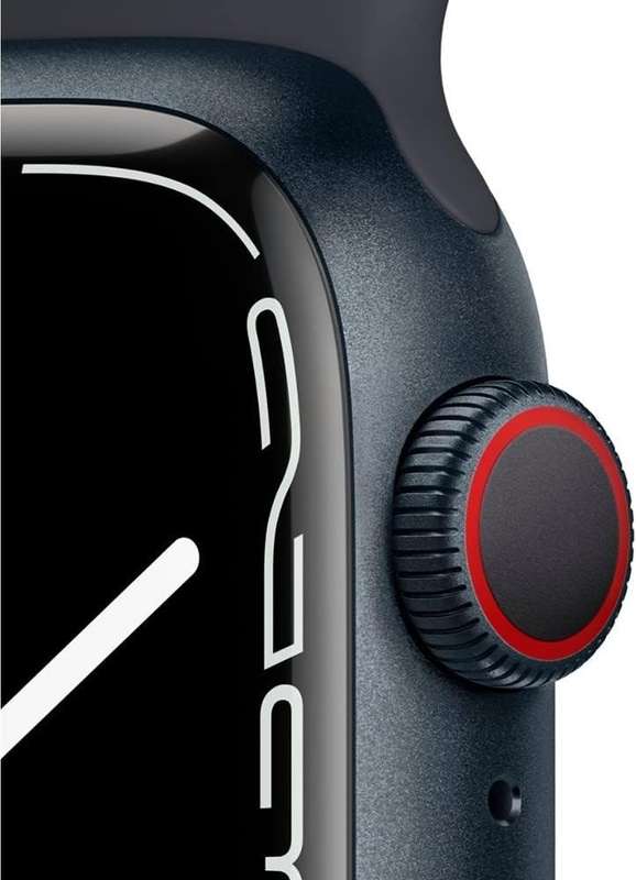 Apple Watch Series 7 GPS + Cellular- 45mm - Midnight Aluminum Case with Midnight Sport Band (Refu...