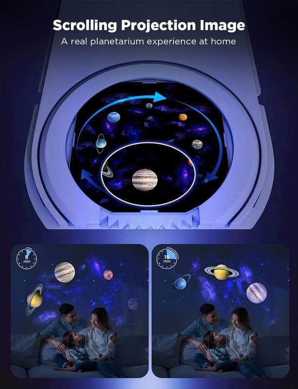 Govee Star Projector - 8 Discs- 38 Scene Modes- Bluetooth Speaker- 21 White Noises- Smart Control