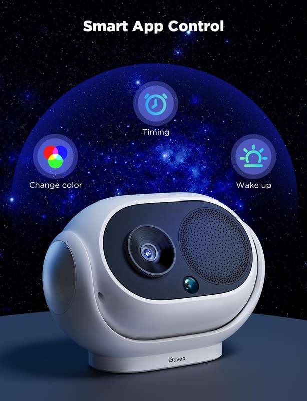 Govee Star Projector - 8 Discs- 38 Scene Modes- Bluetooth Speaker- 21 White Noises- Smart Control