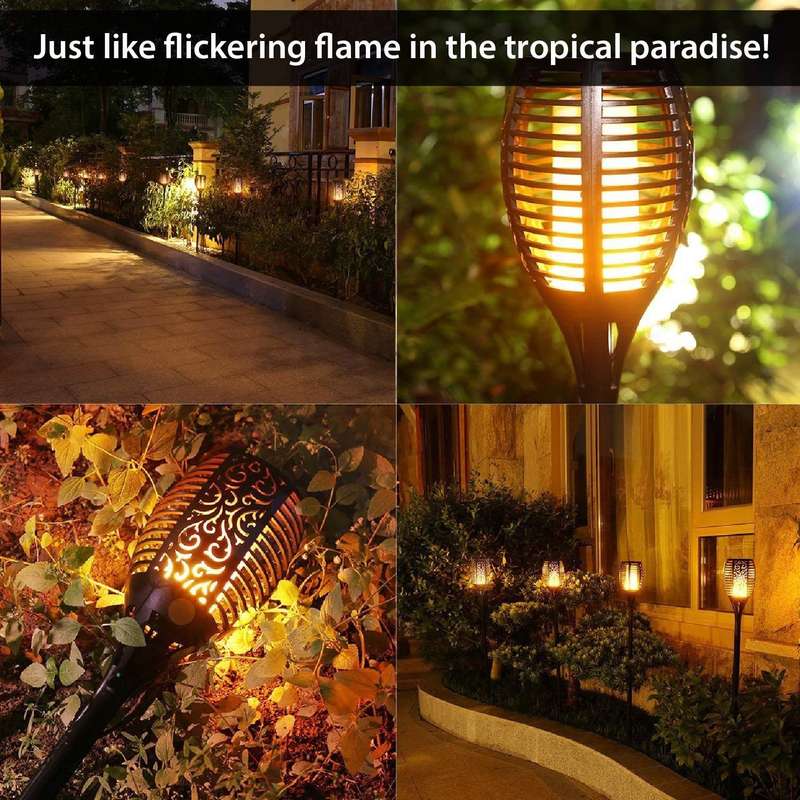 Garden Flame Light with 12 LEDs - Flickering Torch Effect for Outdoor Decor