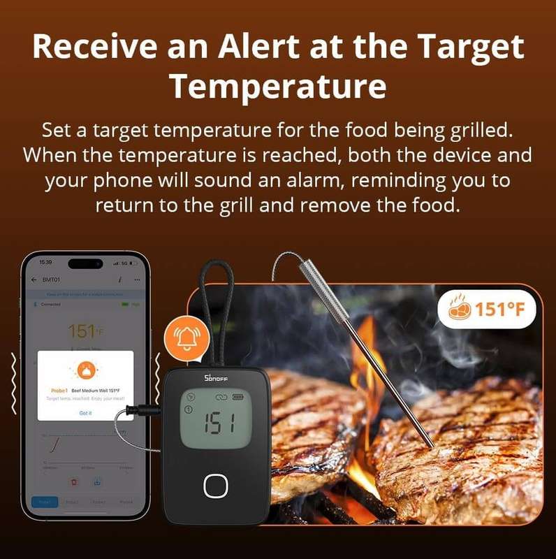 Sonoff BMT01 Meat Thermometer (Braai - Oven - Grill etc)