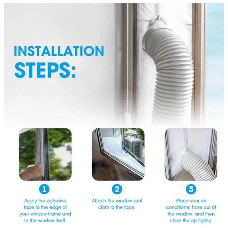 4 Meter Window Seal for Portable Air Conditioners  Efficient Cooling & Easy Installation for A...
