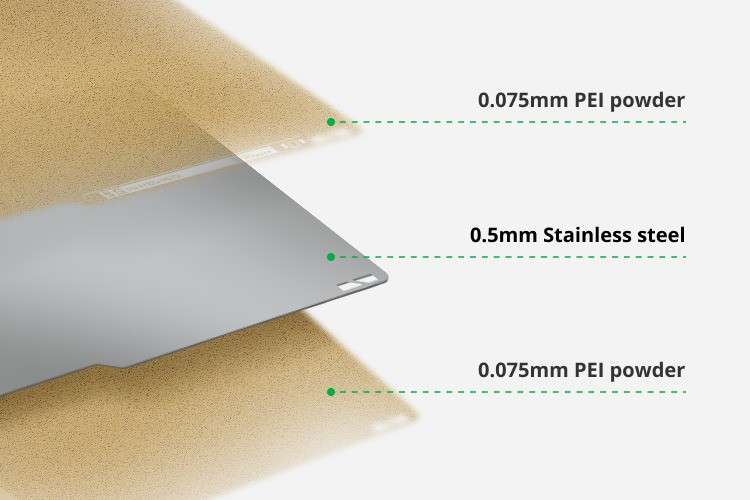Bambu Textured PEI Plate For X1- P1- A1 Series  Superior First-Layer Adhesion & Enhanced Durab...