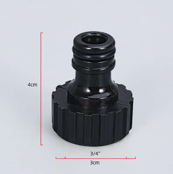 3/4 Inch Tap Connector - Leak-Free- Non-Slip Design for Secure Connections Grey