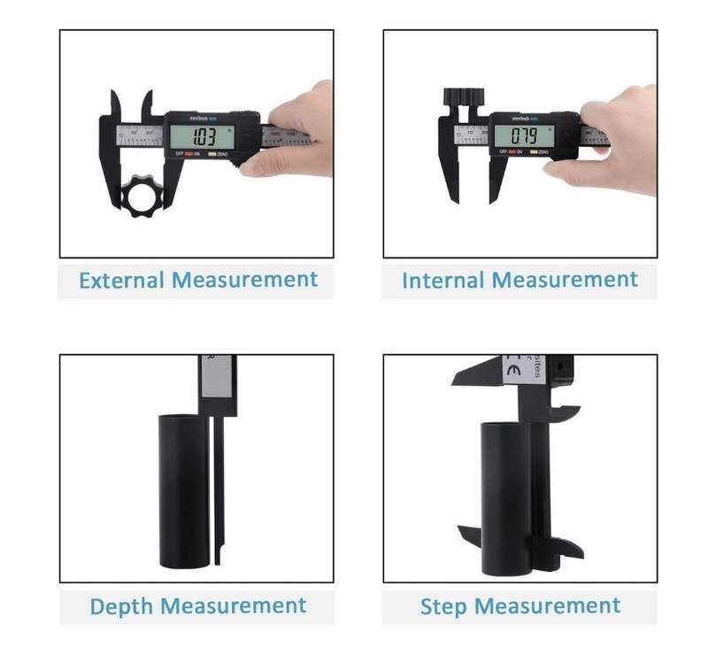High-Precision Digital Caliper with Large LCD Display - 150mm