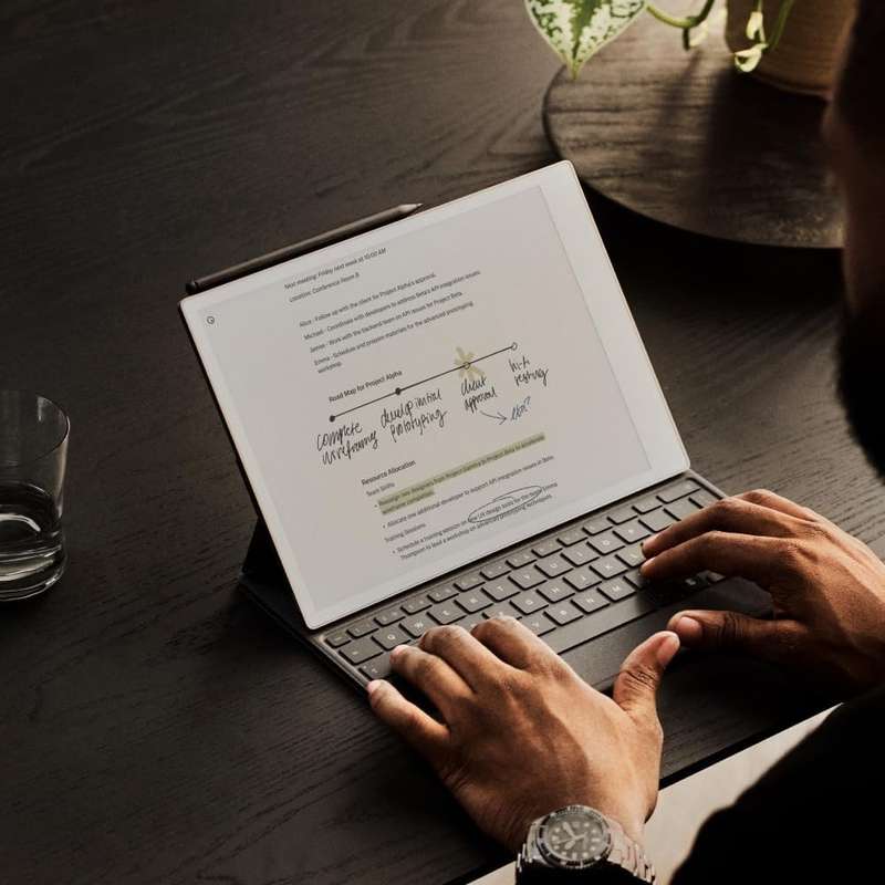reMarkable Paper Pro - Mosaic Weave Type Folio Keyboard for Your 11.8'' Paper Tablet - Basalt