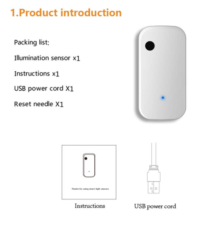 Zigbee WiFi Light Sensor Luminance Brightness Sensor