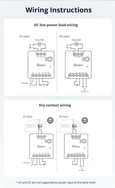 SONOFF Mini-D Dry Contact with Matter - MINI Dry Wi-Fi Smart Switch (Dry Contact Relay)