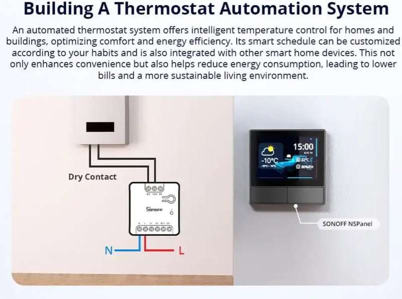 SONOFF Mini-D Dry Contact with Matter - MINI Dry Wi-Fi Smart Switch (Dry Contact Relay)