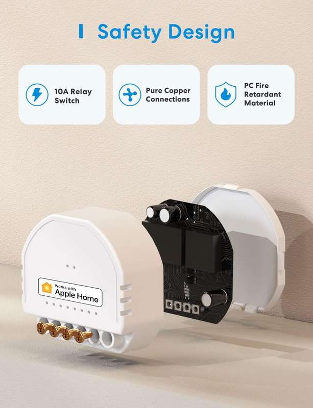 Meross Smart Wi-Fi In-Wall Switch MSS810HK - 1 Pack