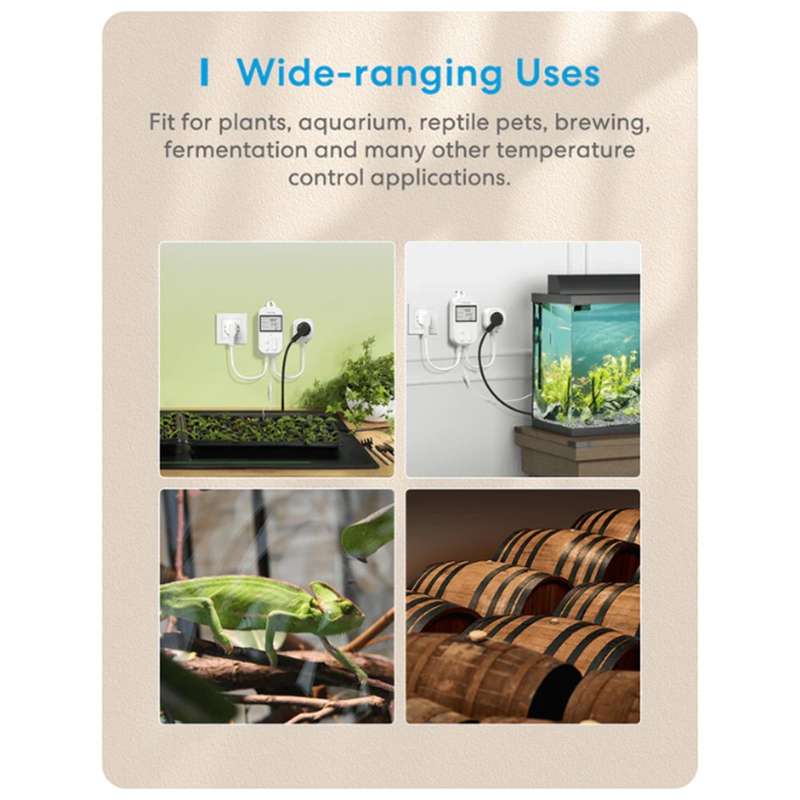 Meross Smart Wi-Fi Socket Thermostat / Heating & Cooling / MTS960HK
