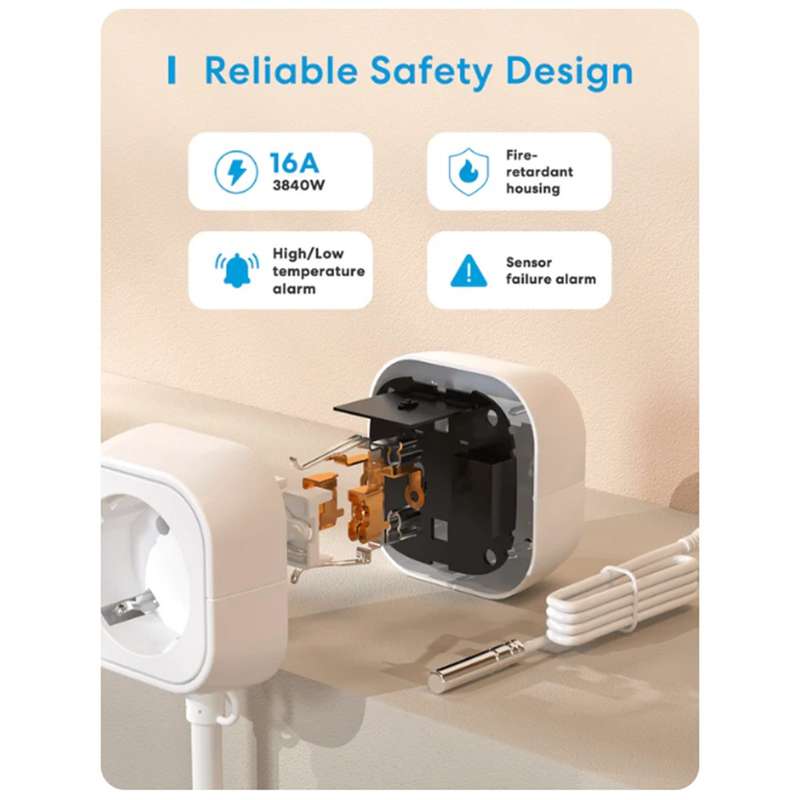 Meross Smart Wi-Fi Socket Thermostat / Heating & Cooling / MTS960HK