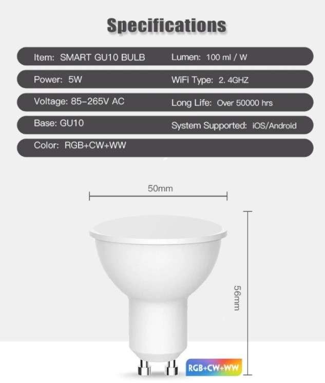 Ewelink Zigbee Smart GU10 Bulb