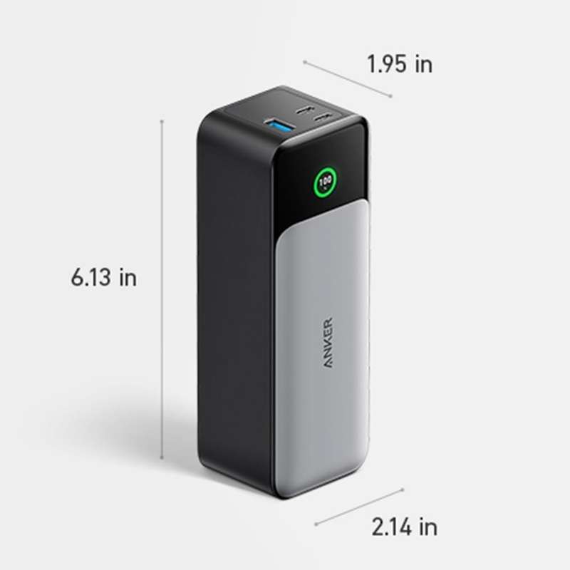 Anker 737 Power Bank- 24-000mAh 3-Port Laptop Portable Charger with 140W Output