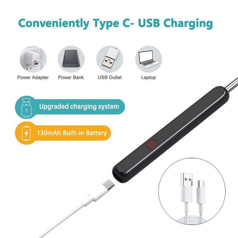 Ear Wax Removal Tool Otoscope with 1296P HD Camera & LED Light