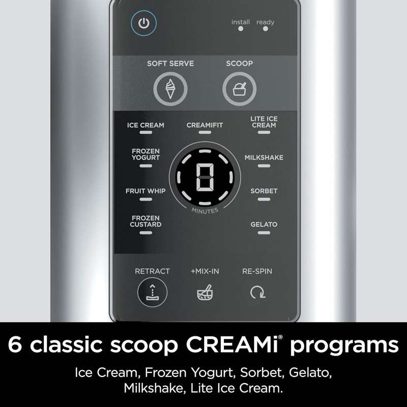 Ninja Swirl Ice Cream & Soft Serve Maker | 13-in-1 | Low-Calorie & Custom Treats | Includes 2 Pints