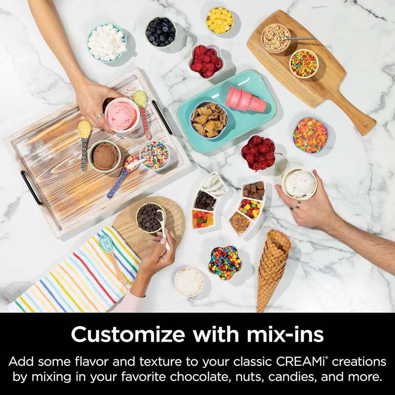 Ninja Swirl Ice Cream & Soft Serve Maker | 13-in-1 | Low-Calorie & Custom Treats | Includes 2 Pints