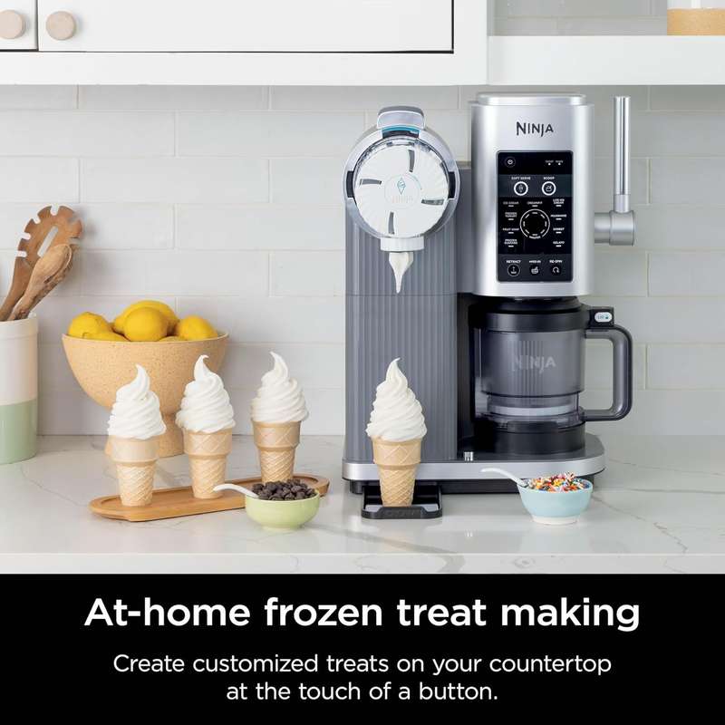 Ninja Swirl Ice Cream & Soft Serve Maker | 13-in-1 | Low-Calorie & Custom Treats | Includes 2 Pints