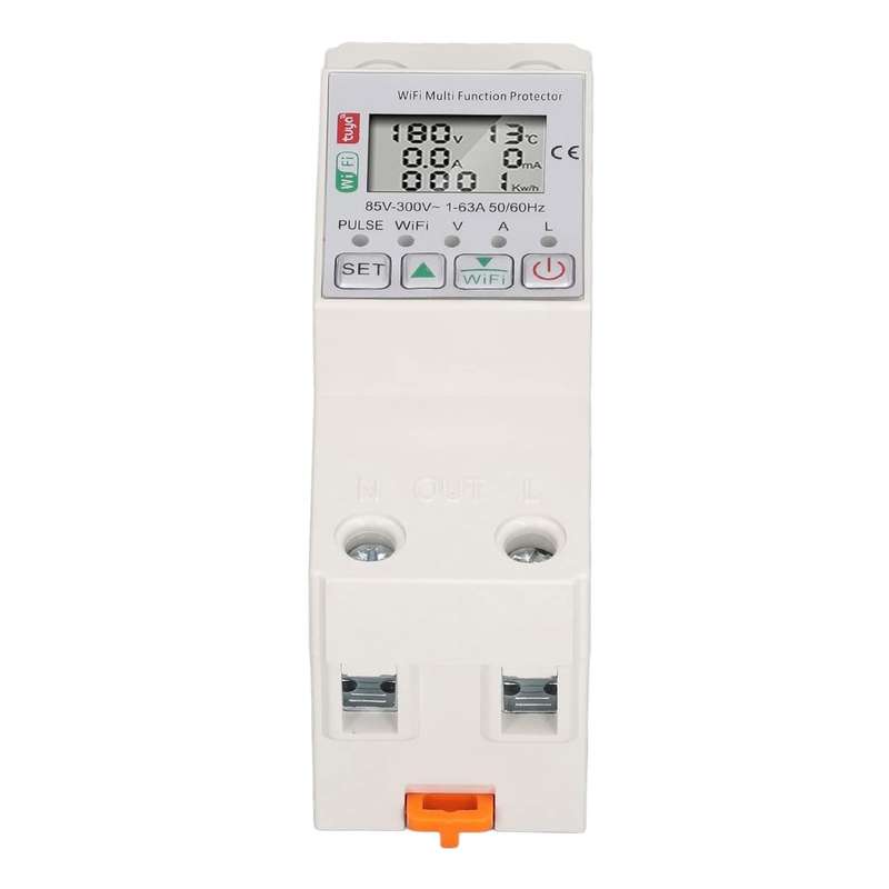 WIFI Smart Circuit Breaker Type Timer - 63A with Power KWh Monitoring - Tuya Smart App - Geyser T...