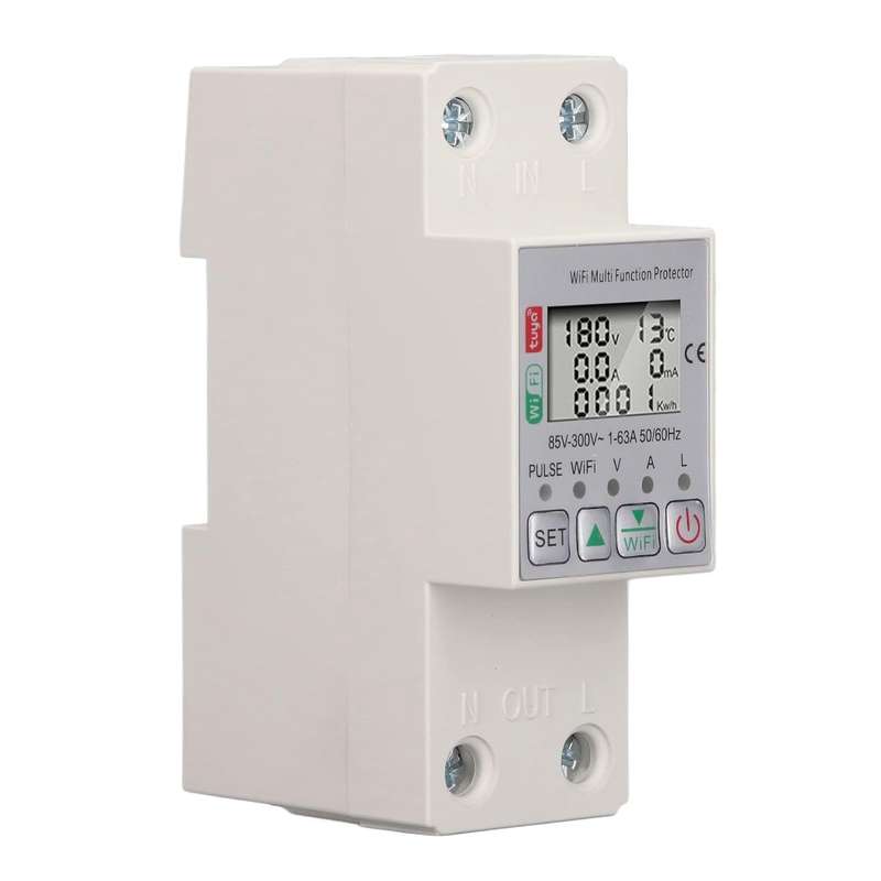 WIFI Smart Circuit Breaker Type Timer - 63A with Power KWh Monitoring - Tuya Smart App - Geyser T...