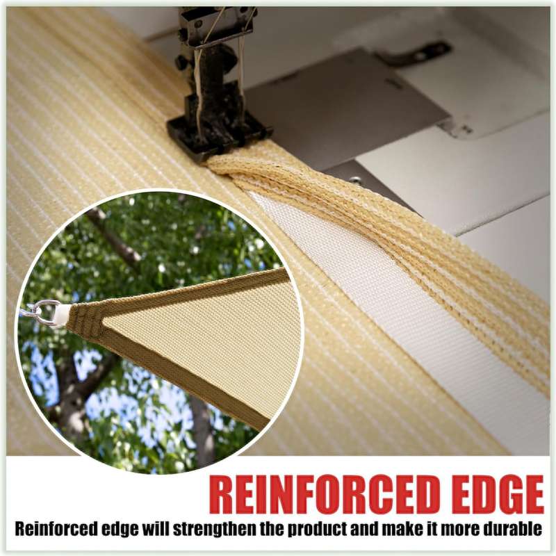 Beige Rectangle Sun Shade Sail 3m x 6m | Outdoor Garden Canopy