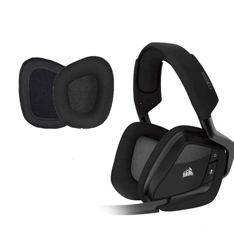 Black Mesh Ear Pads for Corsair Void & Void PRO (Wired/Wireless) - Black