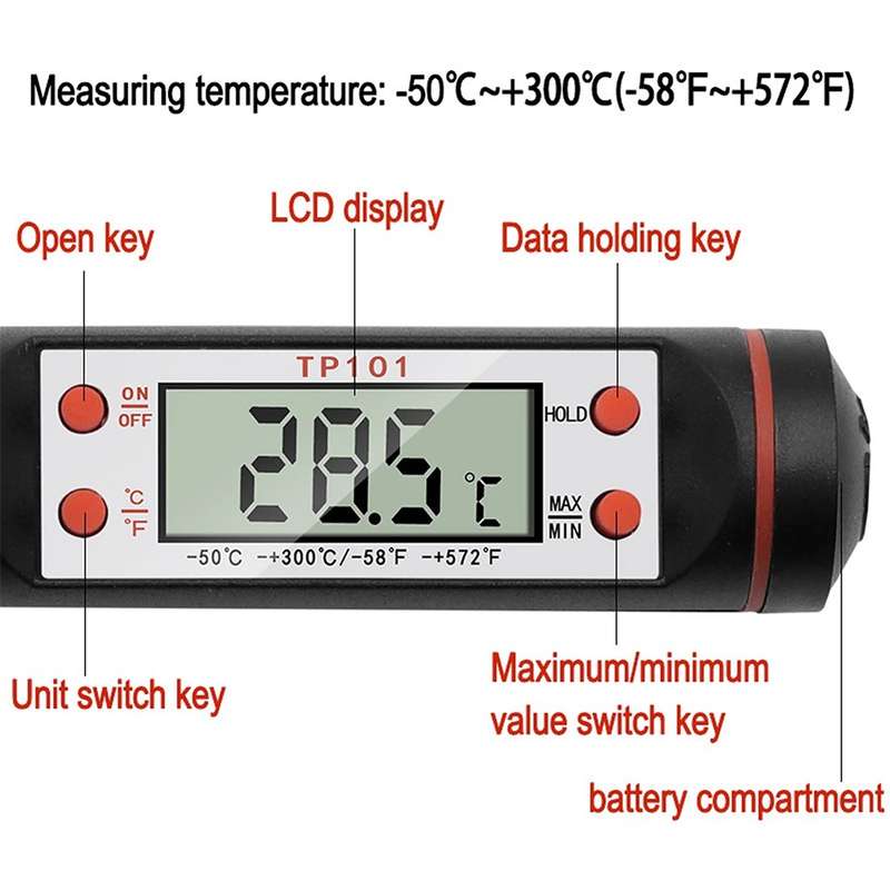 Portable Pen Type Digital Kitchen Thermometer