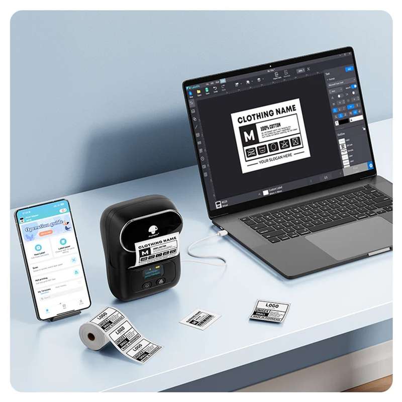 Phomemo M110 Bluetooth Portable Thermal Business Label Maker Black