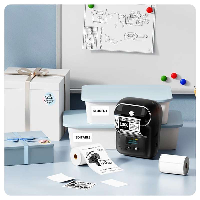 Phomemo M110 Bluetooth Portable Thermal Business Label Maker Black