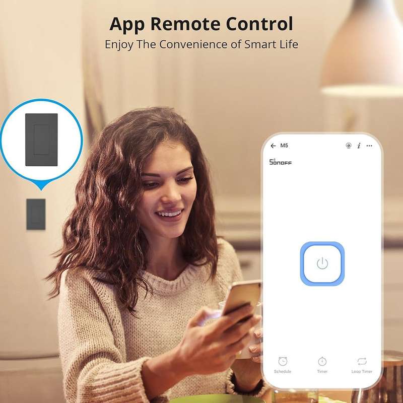 Sonoff M5 Zigbee Light Switch - Available in 1/2/3 Channel - Black 1 Gang