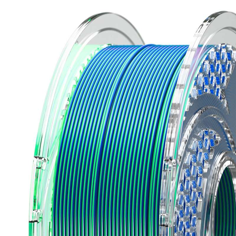SA Filament PLA+ Silk Dual Filament Sapphire Forest  Royal Blue & Dark Green