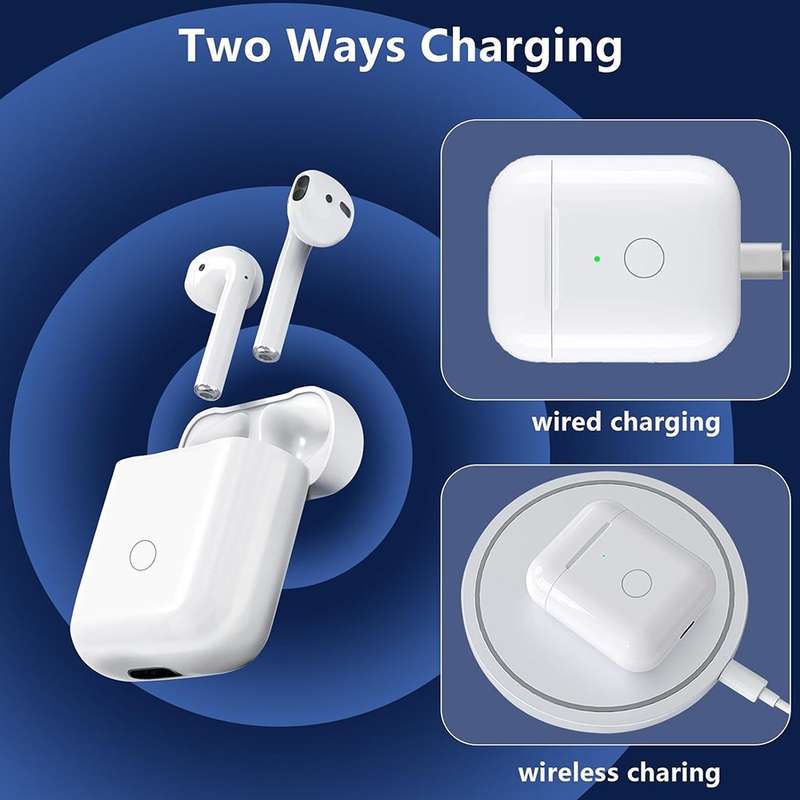 Replacement Wireless Charging Case Compatible with AirPods 1 / 2 / 3 / 4 with Bluetooth Pairing S...