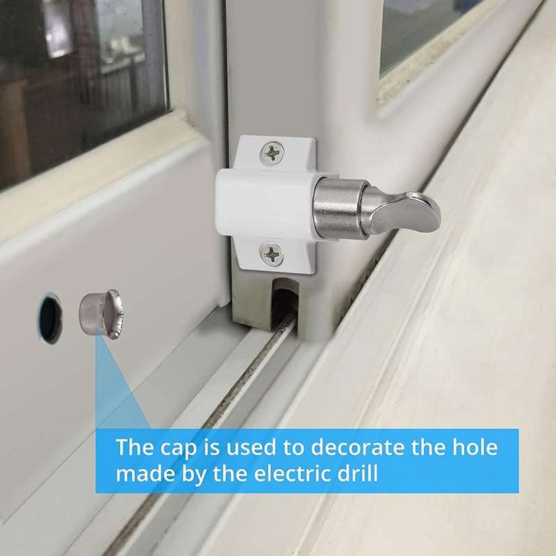 Sliding Patio Door or Window Thumb Turn Keyless Security Lock / Available in Black and White White