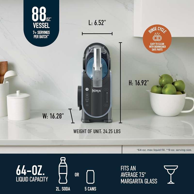 Ninja SLUSHi with RapidChill Technology / Frozen Drink & Slushy Machine with 5 Preset Programs