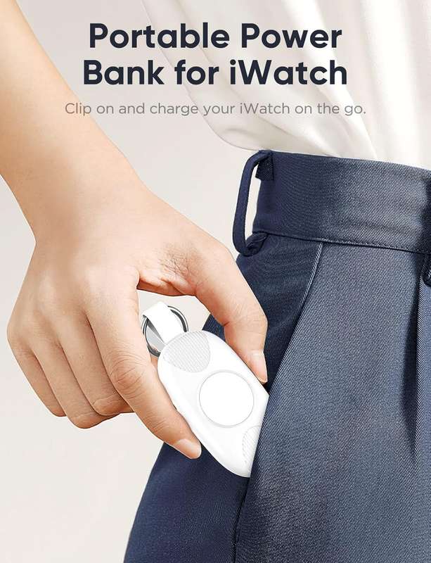 Portable Charger for Apple Watch - 1000mAh Magnetic Keychain Wireless Power Bank Watch Charger - ...