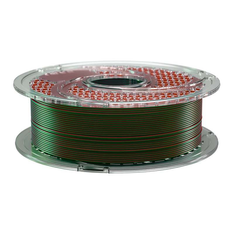 SA Filament PLA+ Silk Dual Filament Crimson Emerald  Chrome Green & Merlot