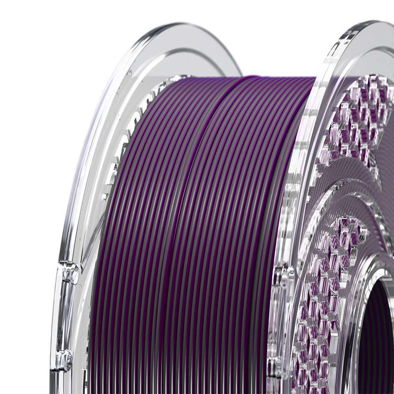 SA Filament PLA+ Silk Dual Filament Midnight Purple  Indigo Purple & Gun Metal