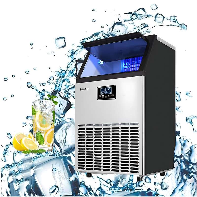 55KG Commercial Ice Machine (Plumbed-In) - high ice production capacity of 55kg per 24 hours (Ice...