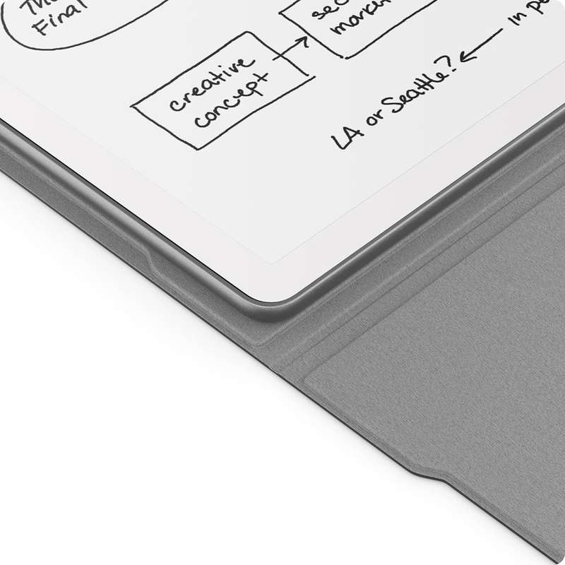 Amazon Kindle Scribe Leather Folio Cover with Magnetic Attach - Black