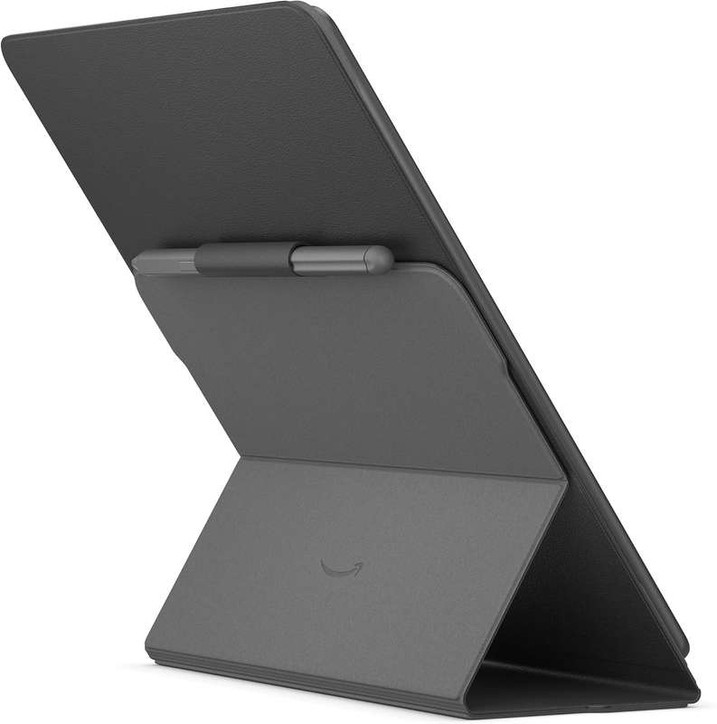 Amazon Kindle Scribe Leather Folio Cover with Magnetic Attach - Black