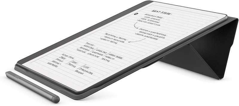 Amazon Kindle Scribe Leather Folio Cover with Magnetic Attach - Black